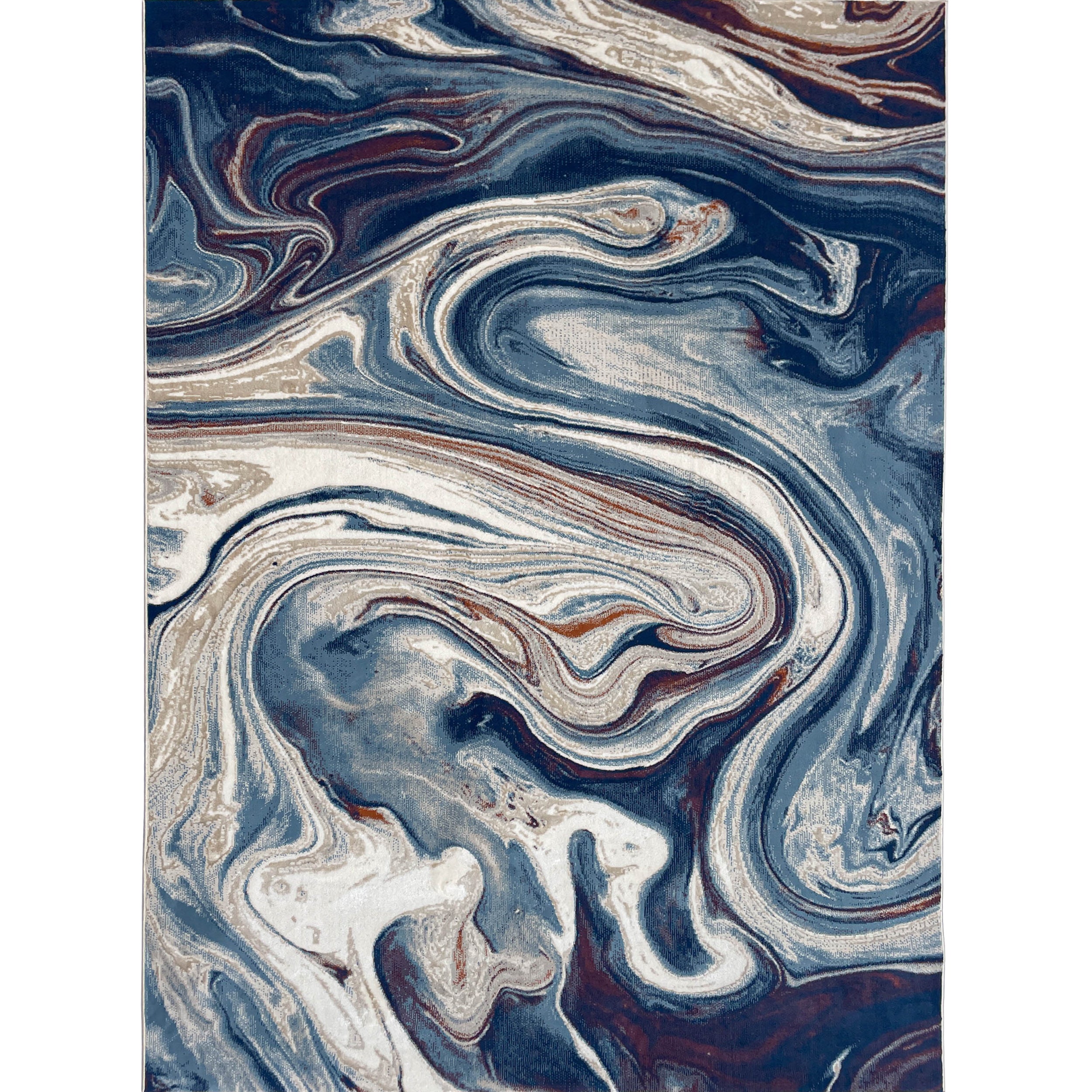 Venus Abstract Area Rug Blue