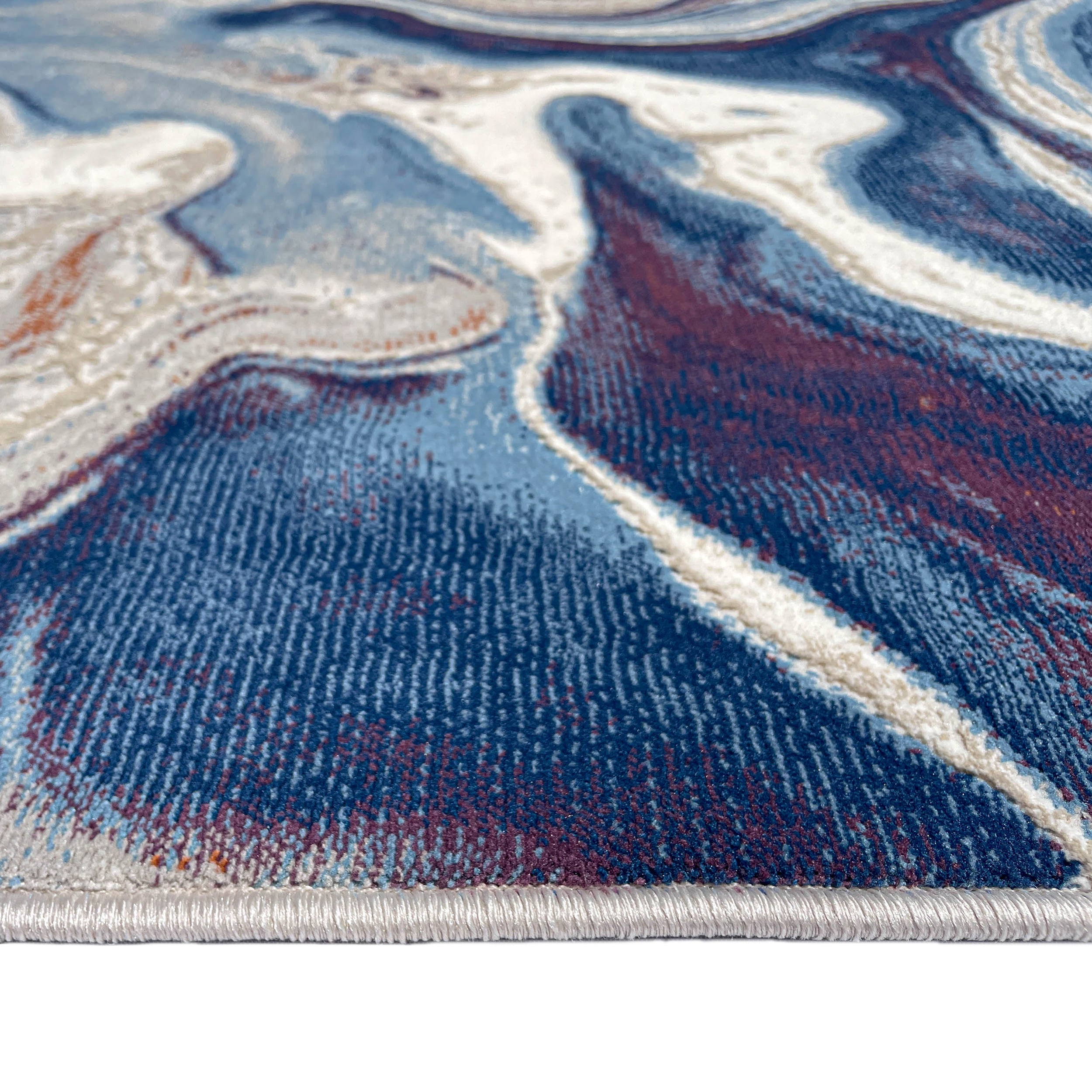 Venus Abstract Area Rug Blue