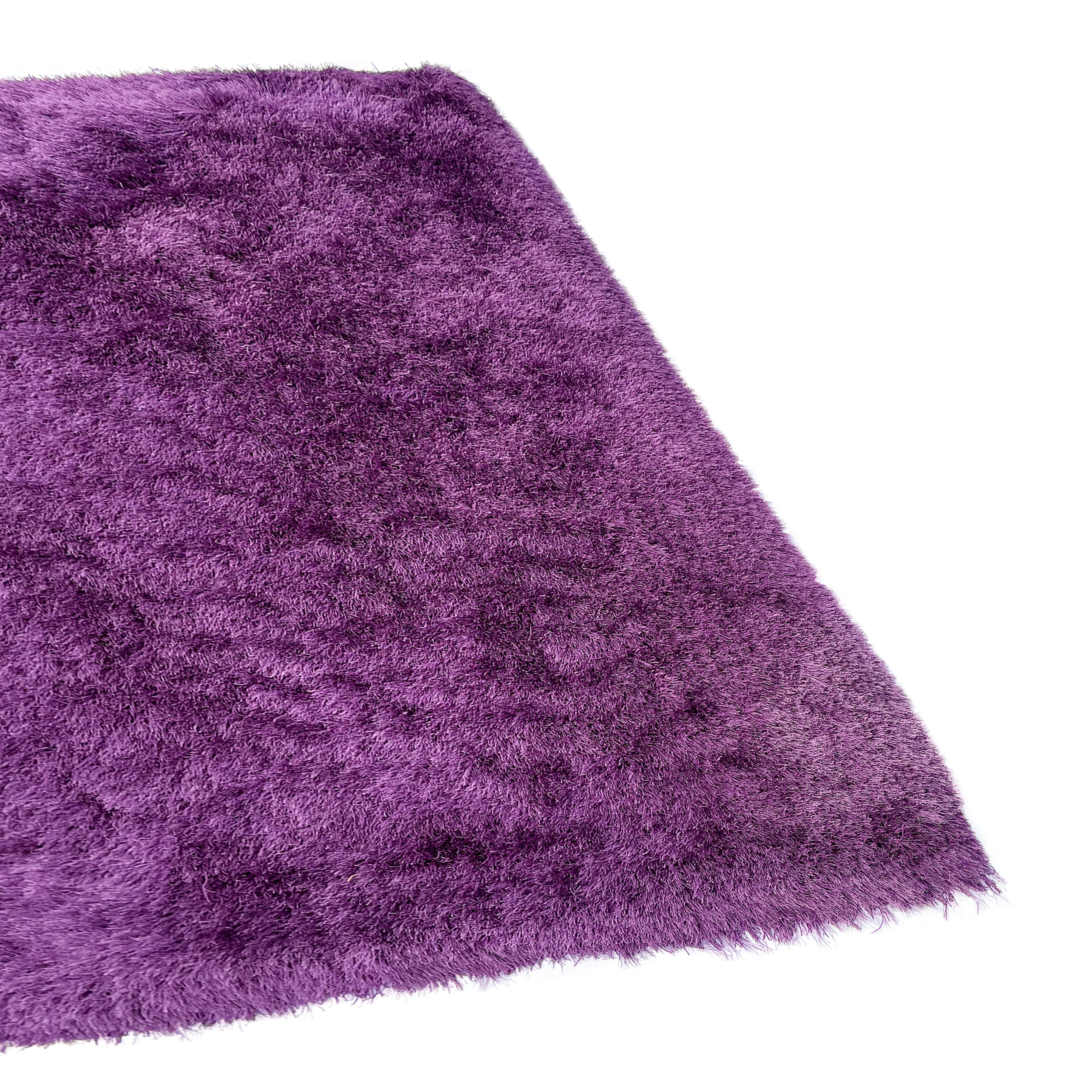 Glorious Purple Solid Shag Area Rug