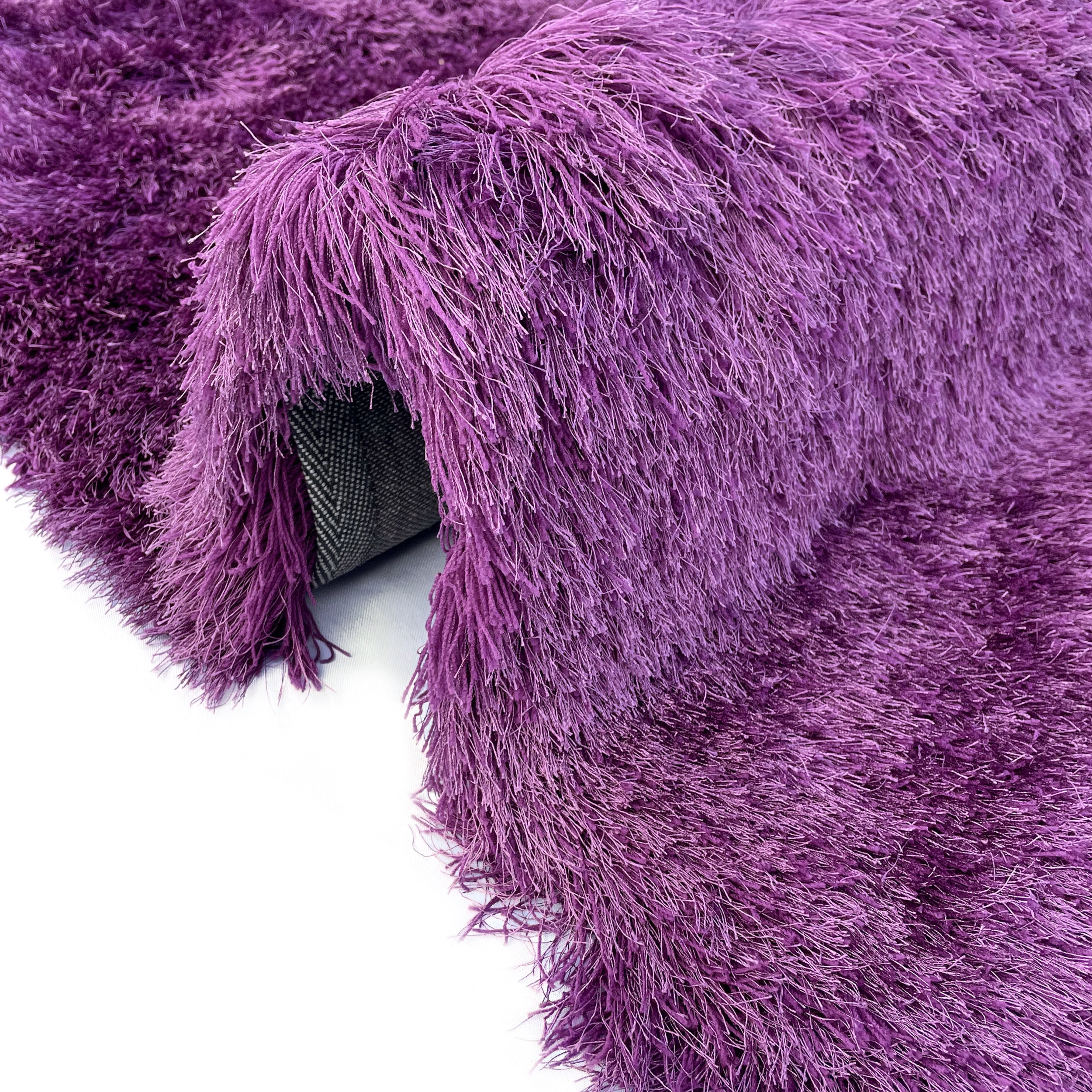 Glorious Purple Solid Shag Area Rug