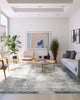 Venus Abstract Area Rug Blue