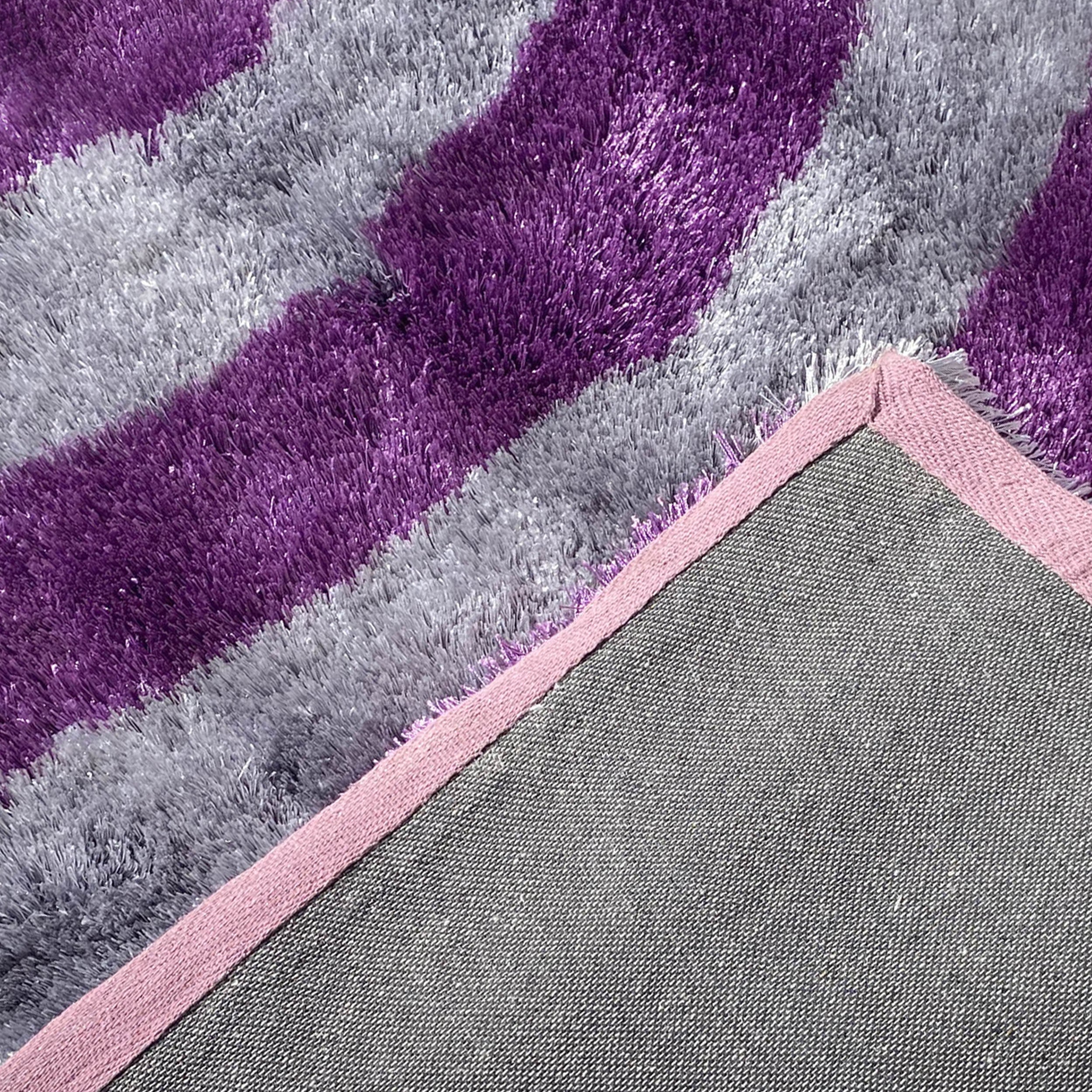 Optima Wild Side Purple Shag Area Rug