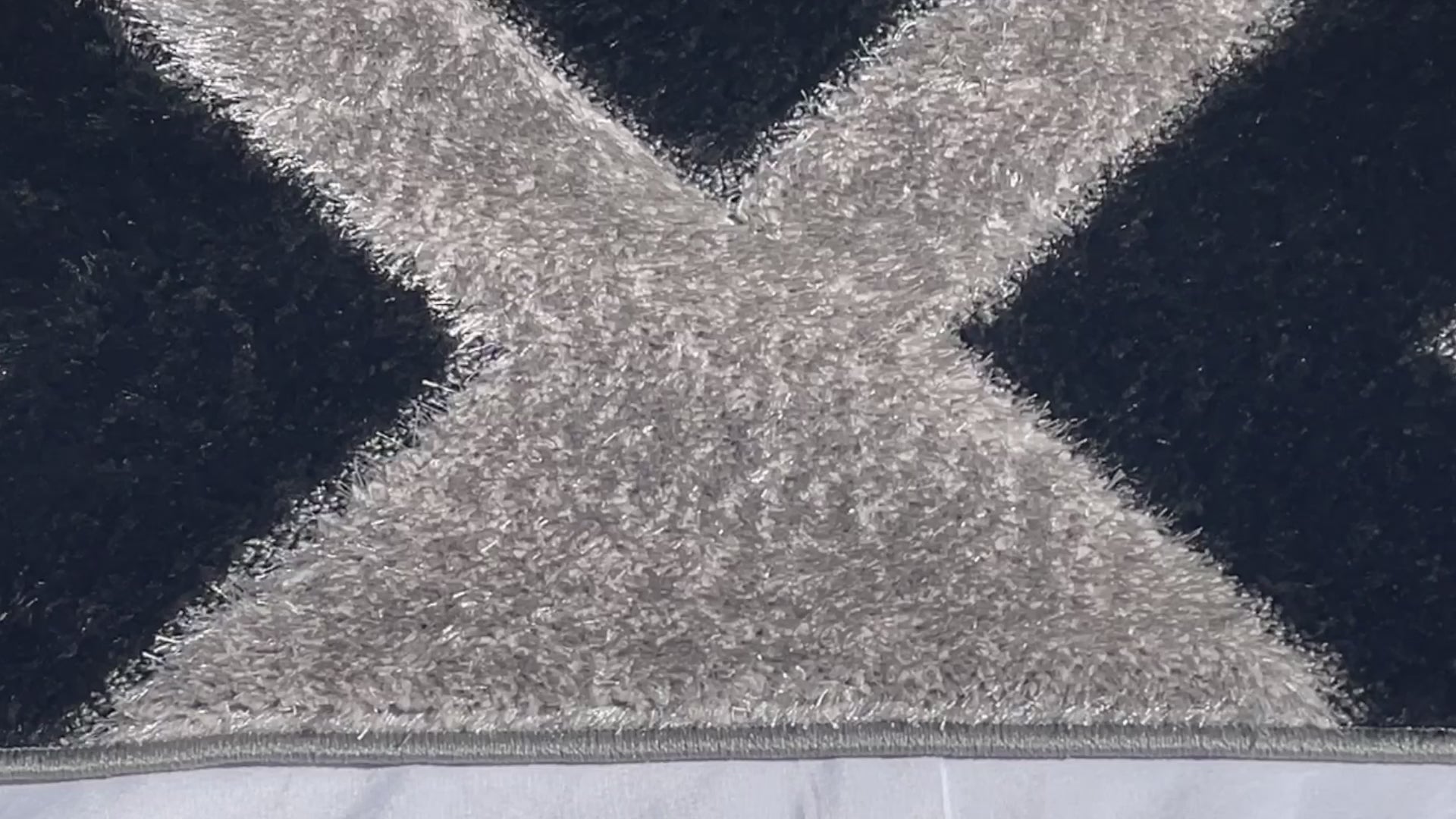 Platinum Gray Black Geometric Area Rug