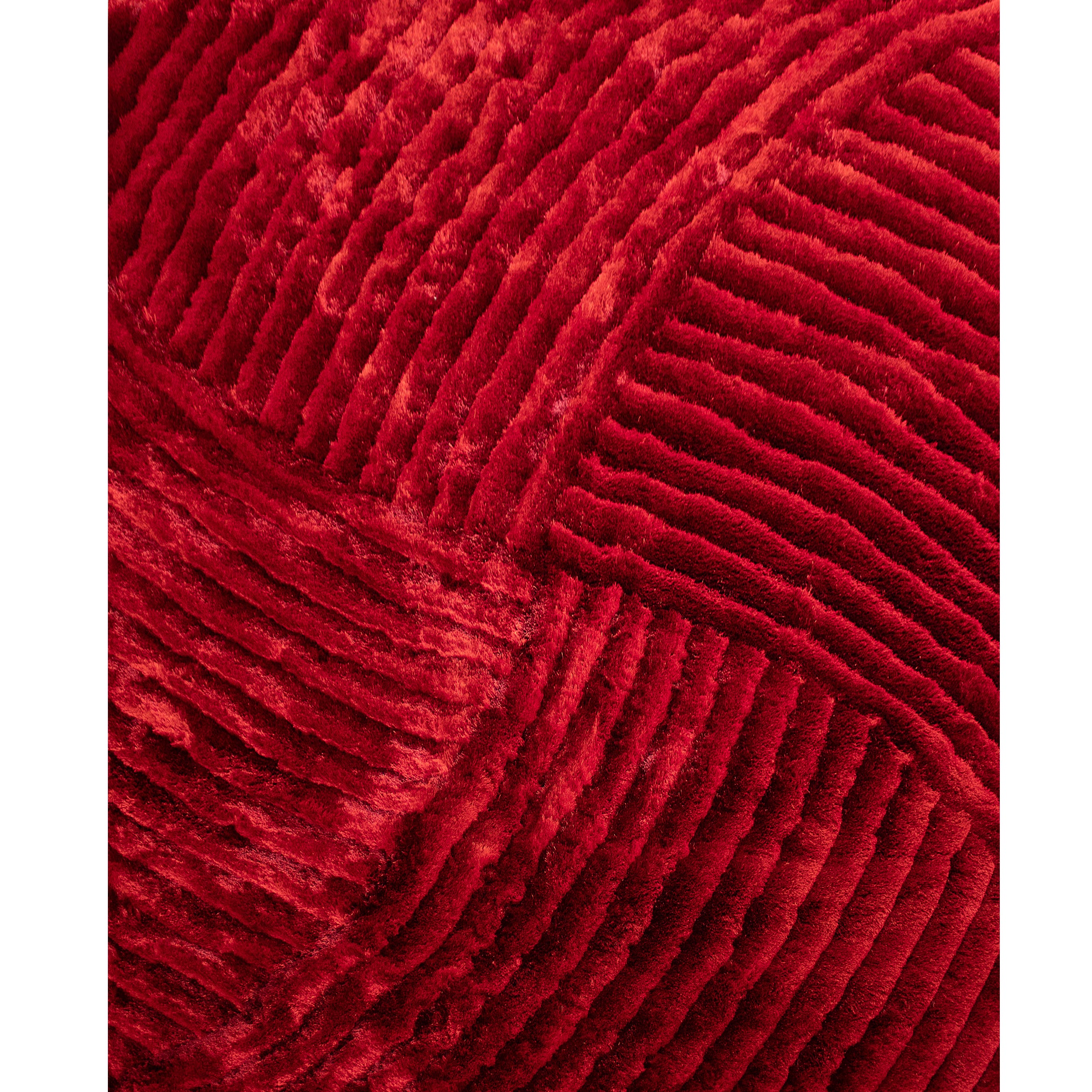 3D 259 Abstract Shaggy Modern Contemporary Area Rug Red Laruglinens