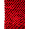 3D 274 Abstract Shaggy Modern Contemporary Area Rug Red Laruglinens