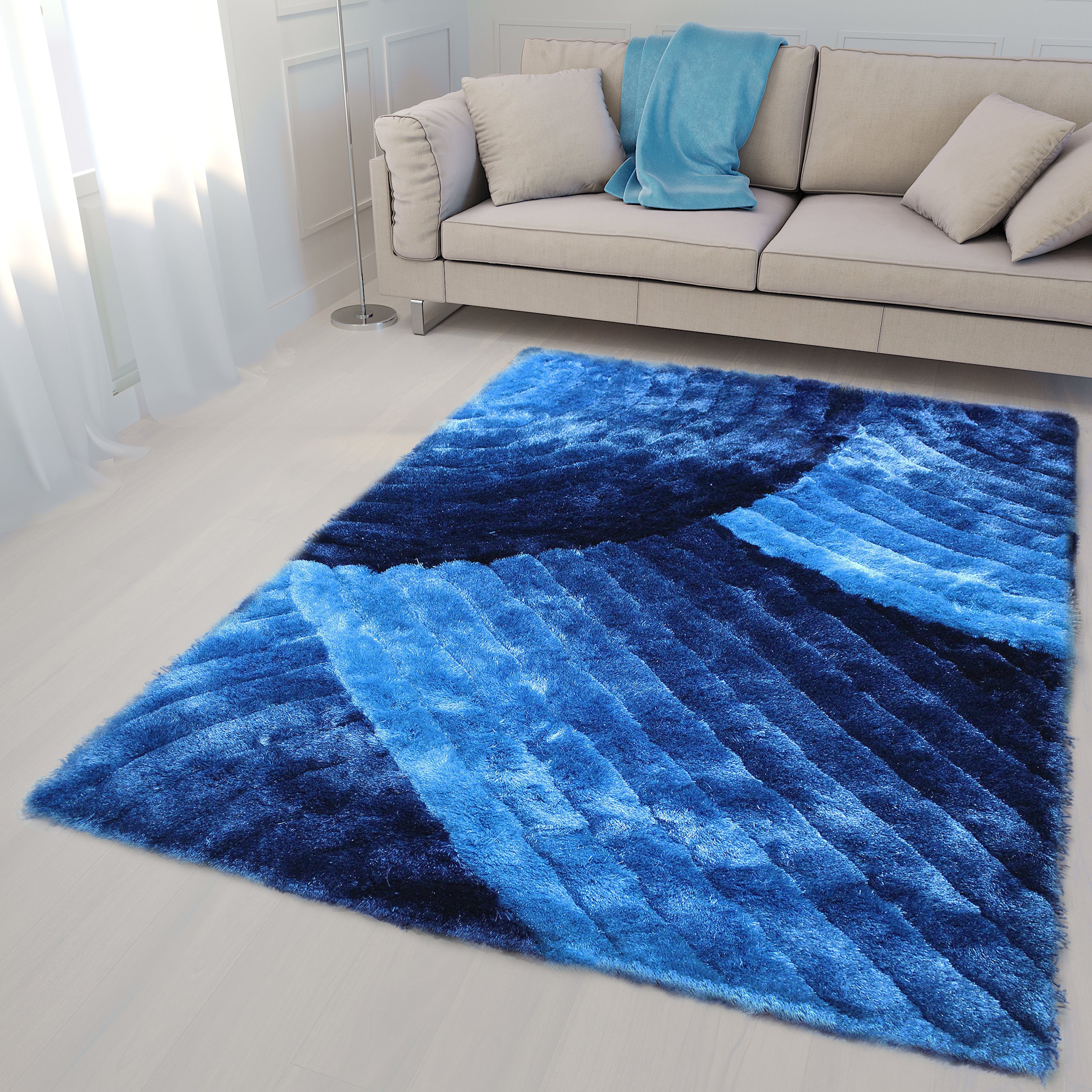 3D Collection 280 Shag Rug Blue