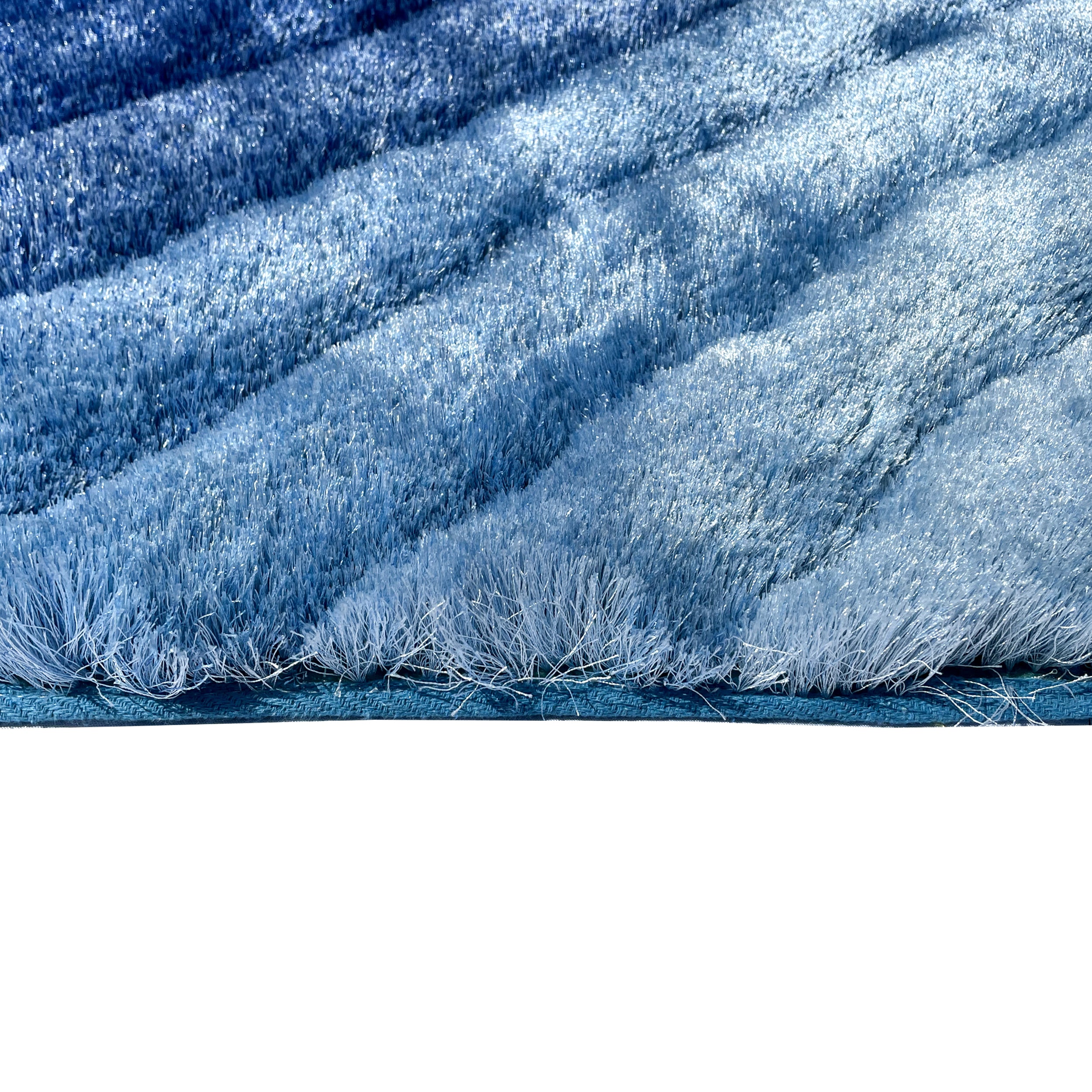 3D 280 Abstract Shaggy Modern Contemporary Area Rug Blue Laruglinens