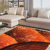 Swirl Orange Shag Area Rug