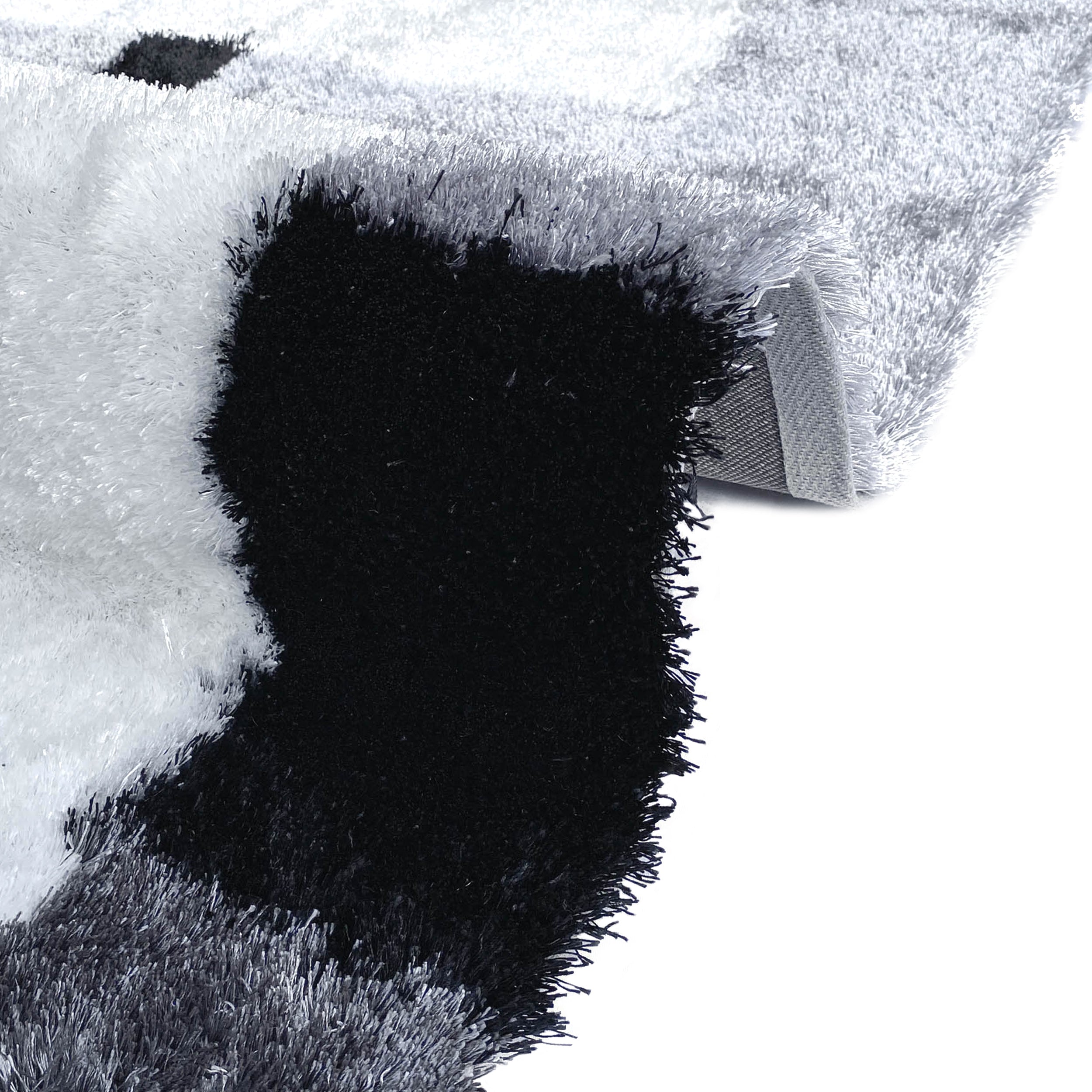 Optima White And Gray Shag Area Rug