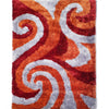 Optima Wild Side Orange And Red Shag Area Rug