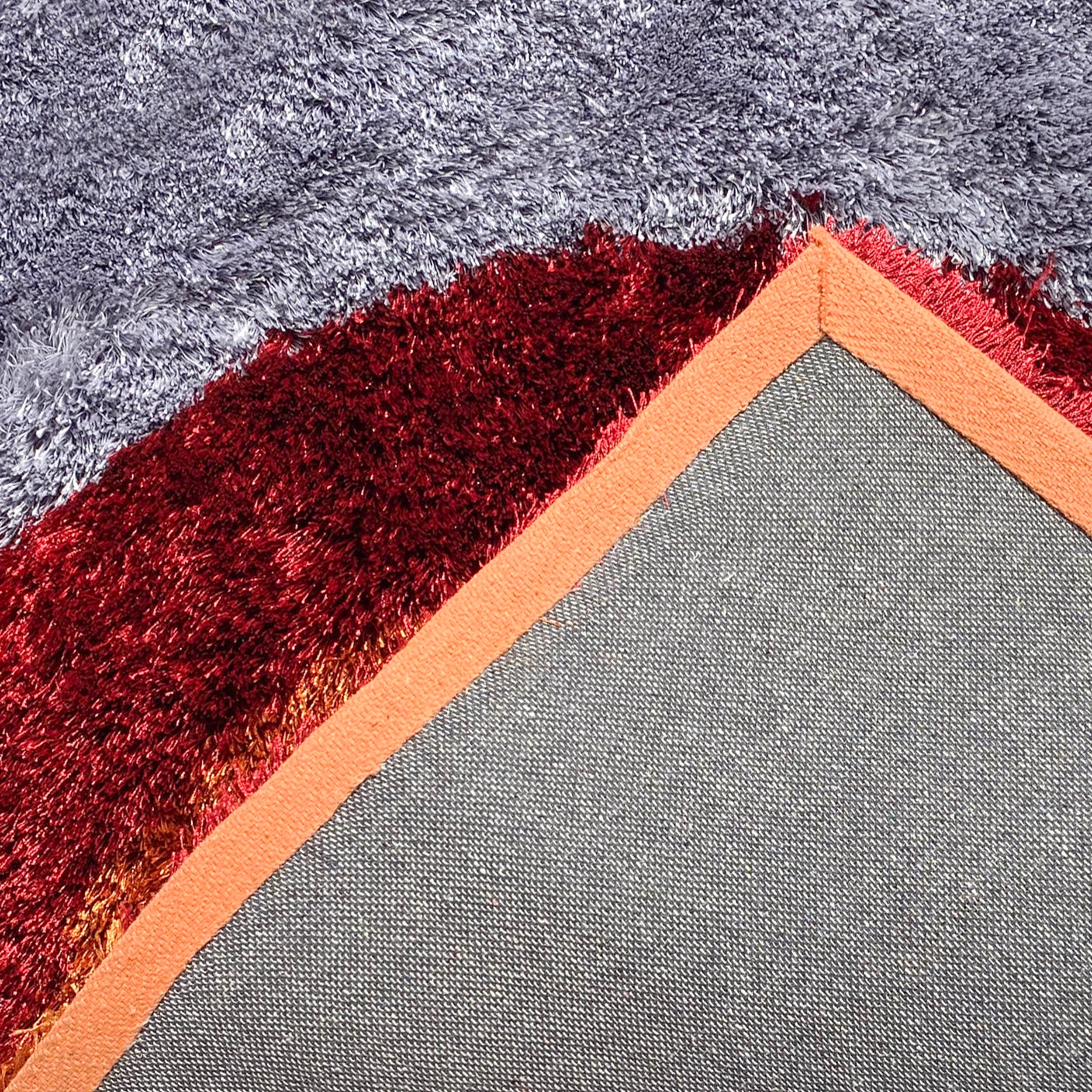 Optima Wild Side Orange And Red Shag Area Rug