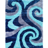 Optima Wild Side Turquoise Blue Shag Area Rug