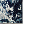 Iranian Cream Navy Blue Distressed Abstract Area Rug