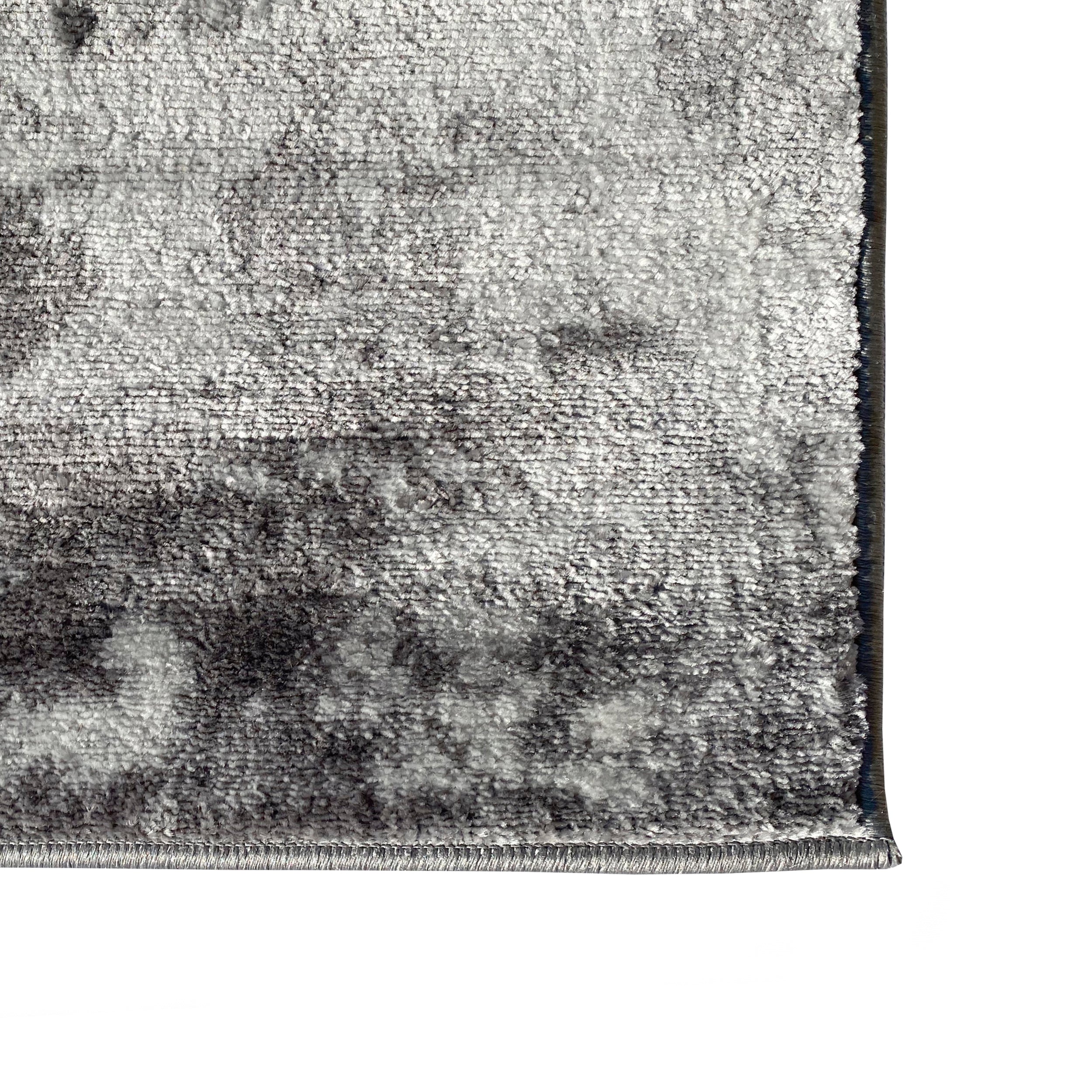 Iranian Gray Distressed Abstract Area Rug