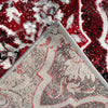 Persian Gray Red Floral Diamond Area Rug