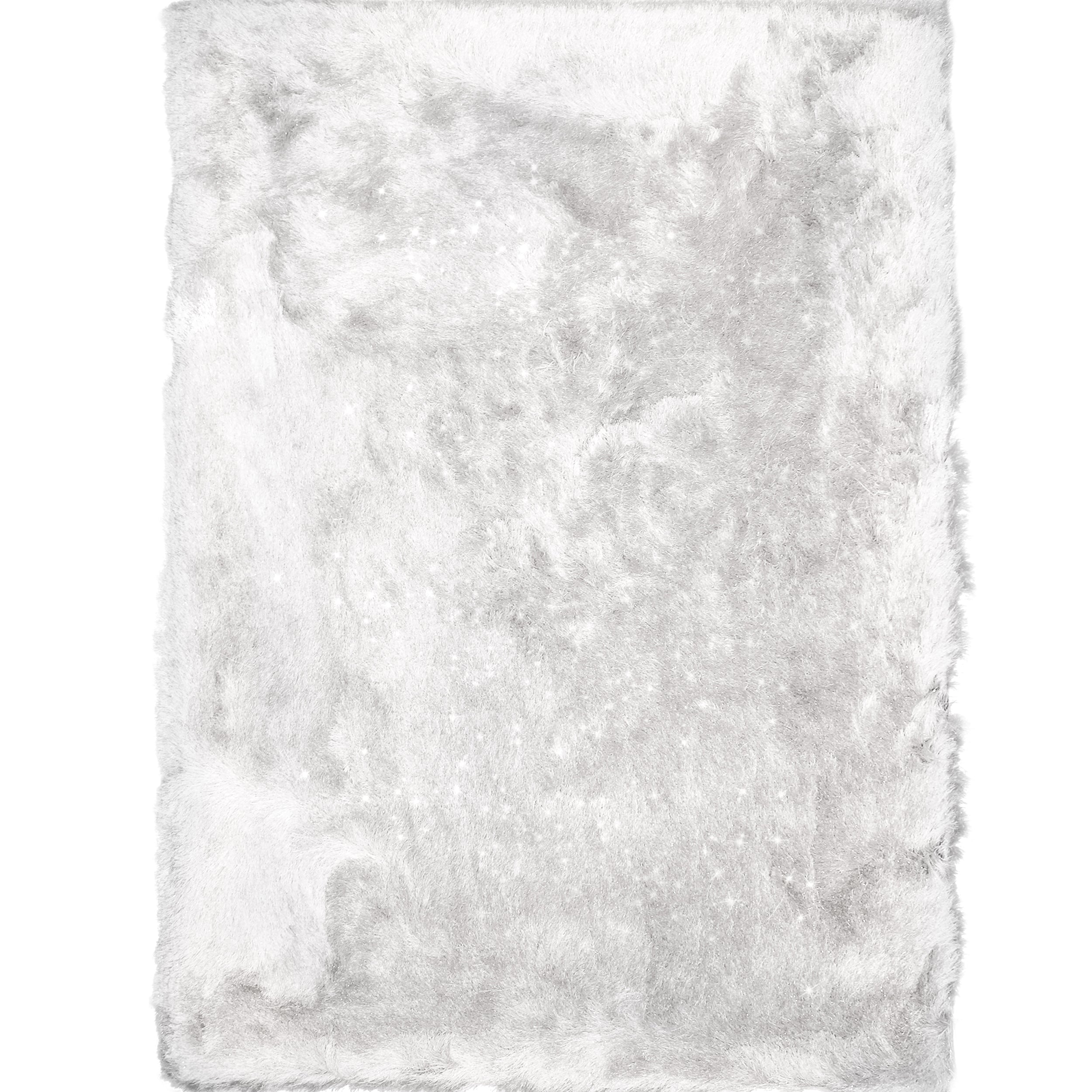 Harmony Sparkling Shag Rug White | Laruglinens