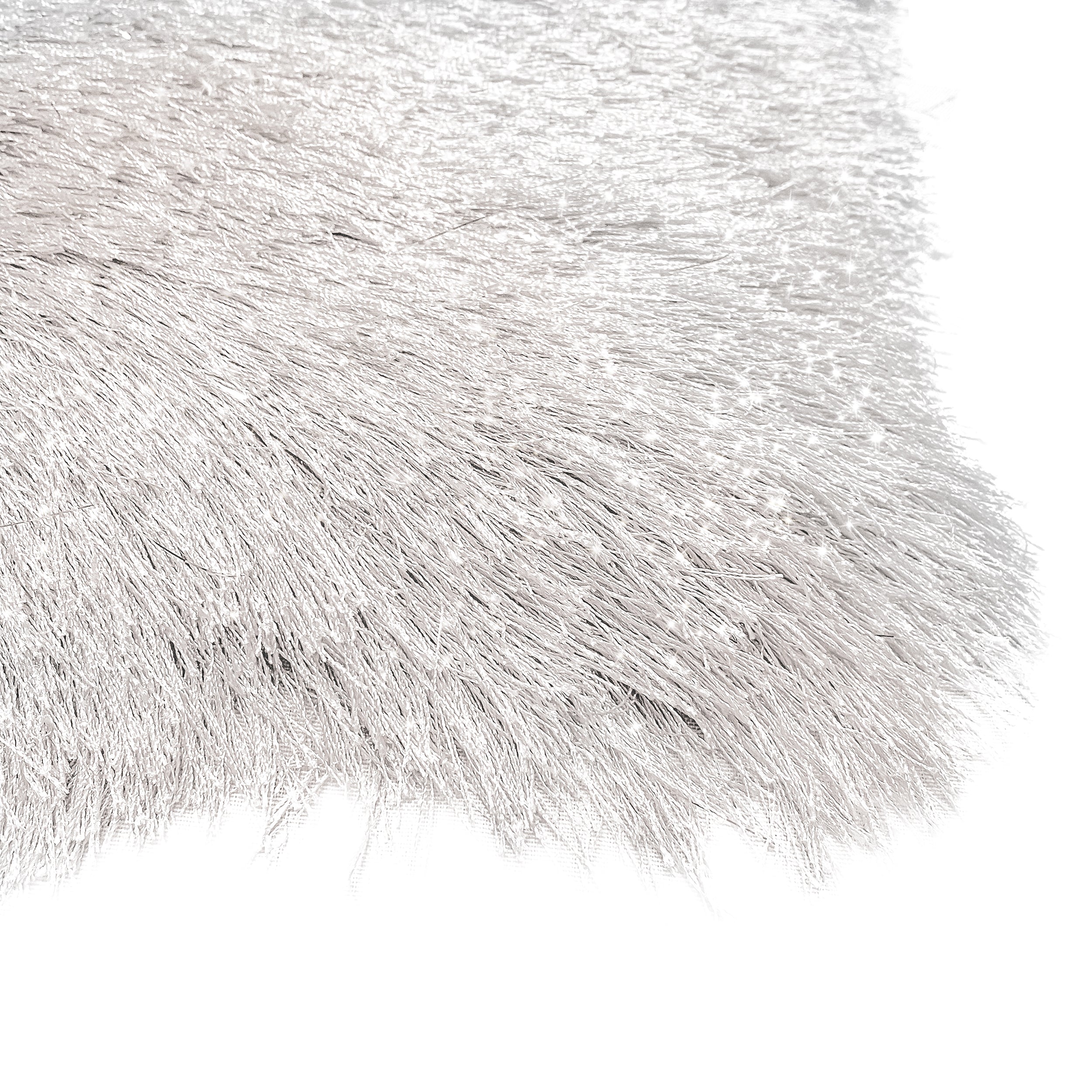 Harmony Sparkling Shag Rug White | Laruglinens