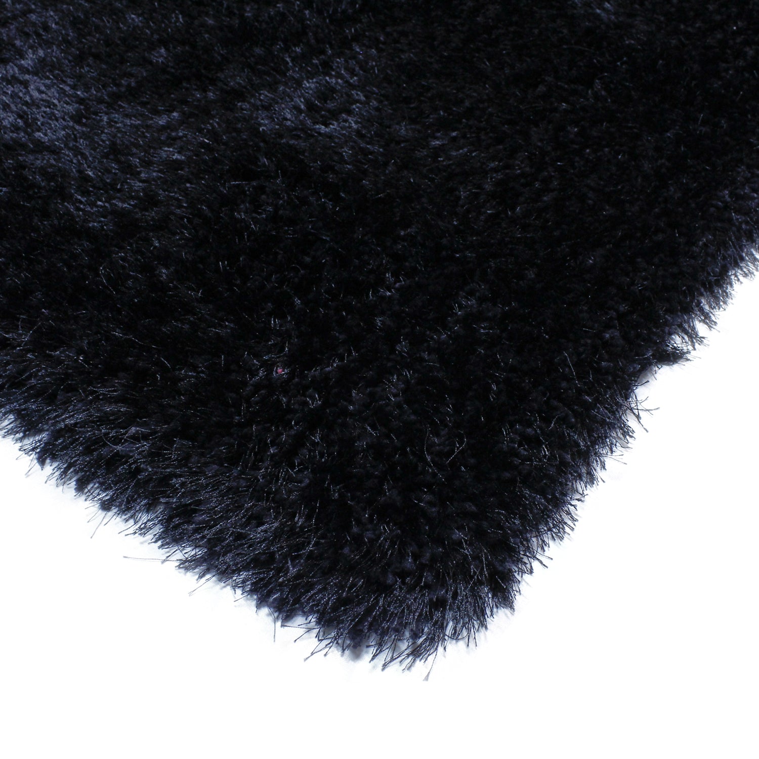 Romance Shag Rug Black | Laruglinens