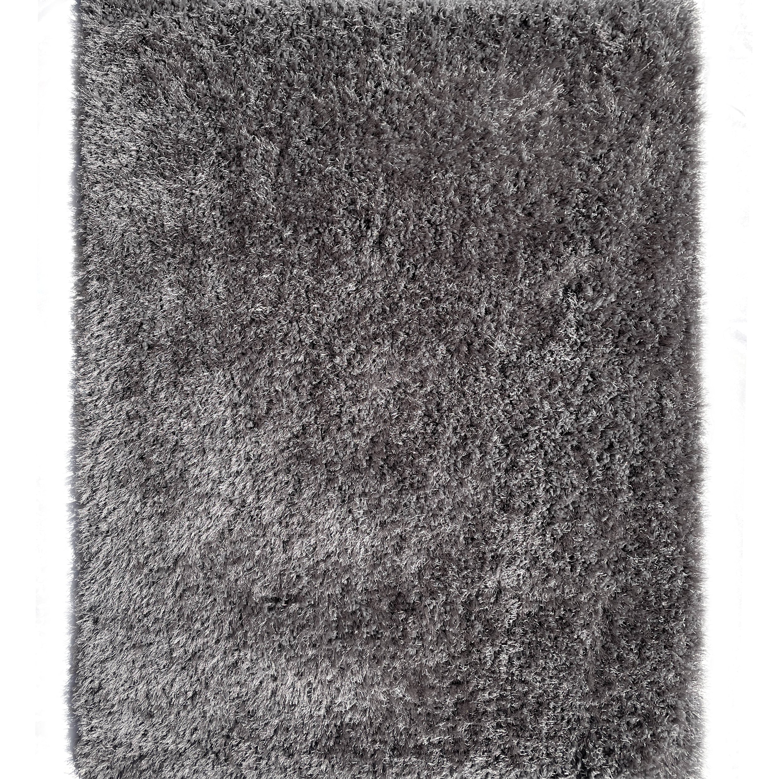 Romance Dark Gray Solid Shag Area Rug