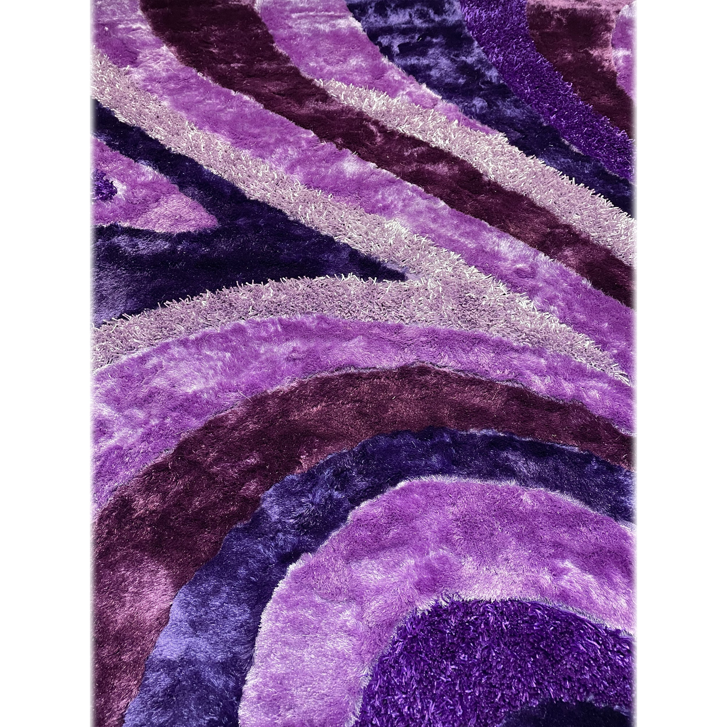 Signature Designers Purple Shag Area Rug