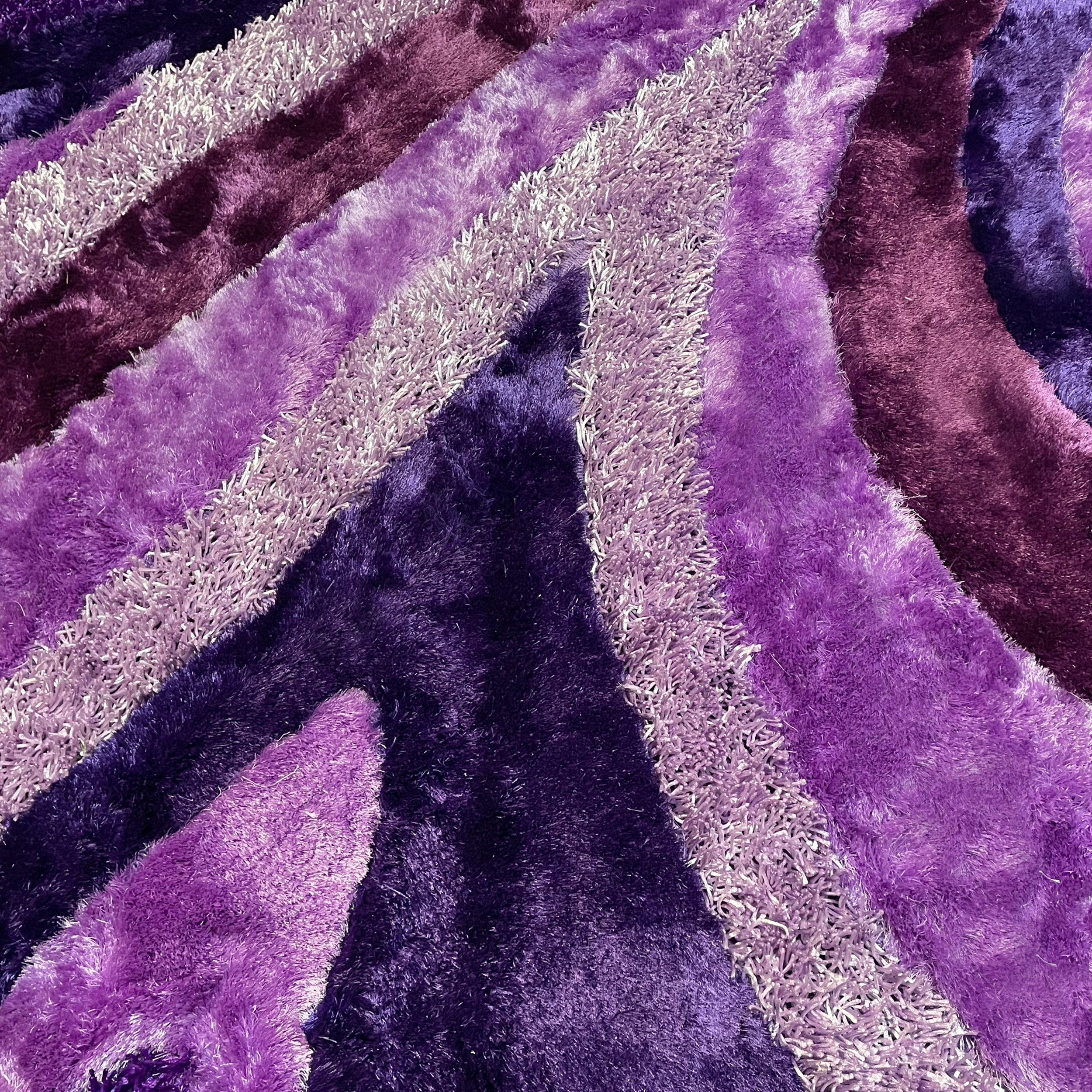 Signature Designers Purple Shag Area Rug