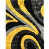 Signature Designers Black And Yellow Shag Area Rug