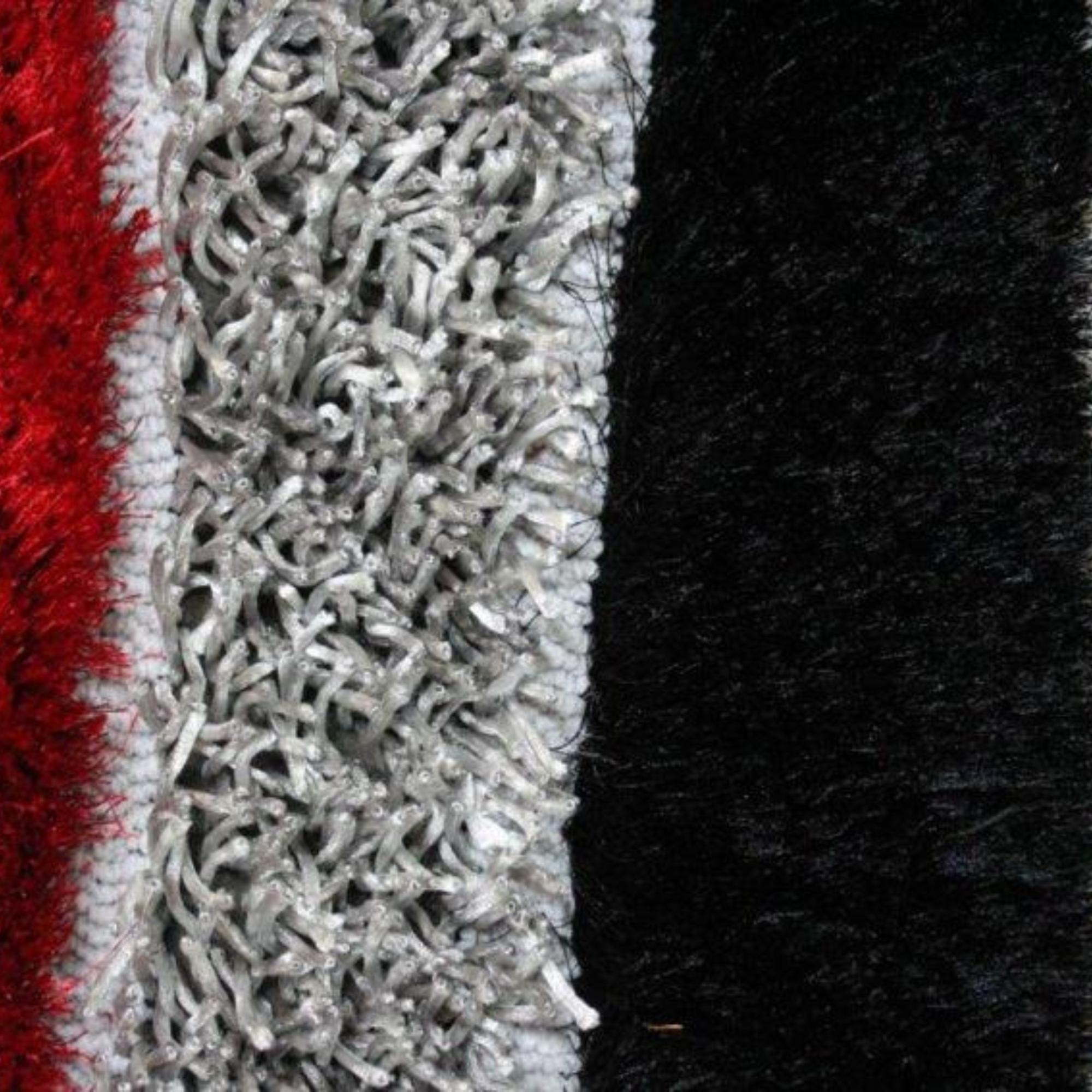 Signature Designers Red And Black Shag Area Rug