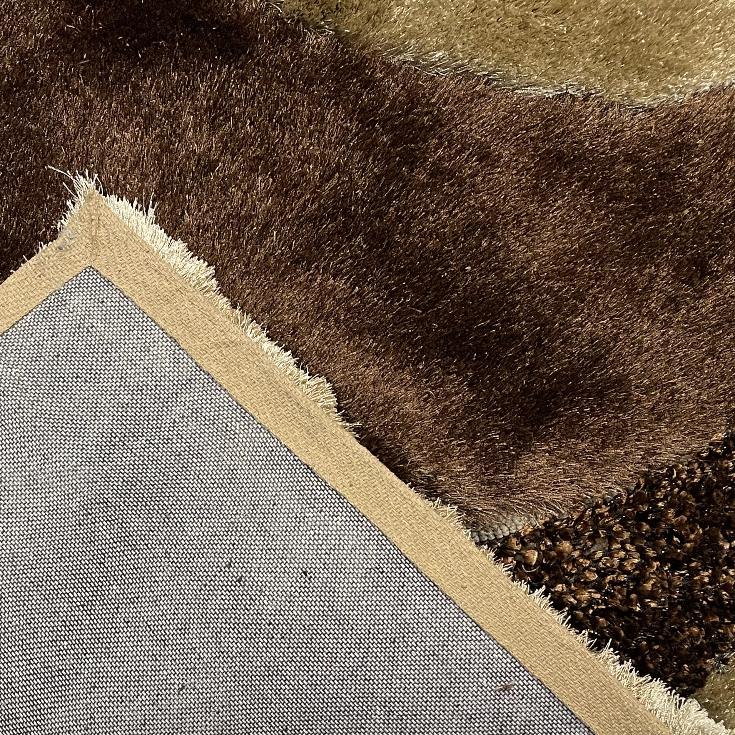 Signature Miami Brown And Beige Shag Area Rug