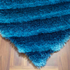 3D 259 Abstract Shaggy Modern Contemporary Area Rug Blue Laruglinens