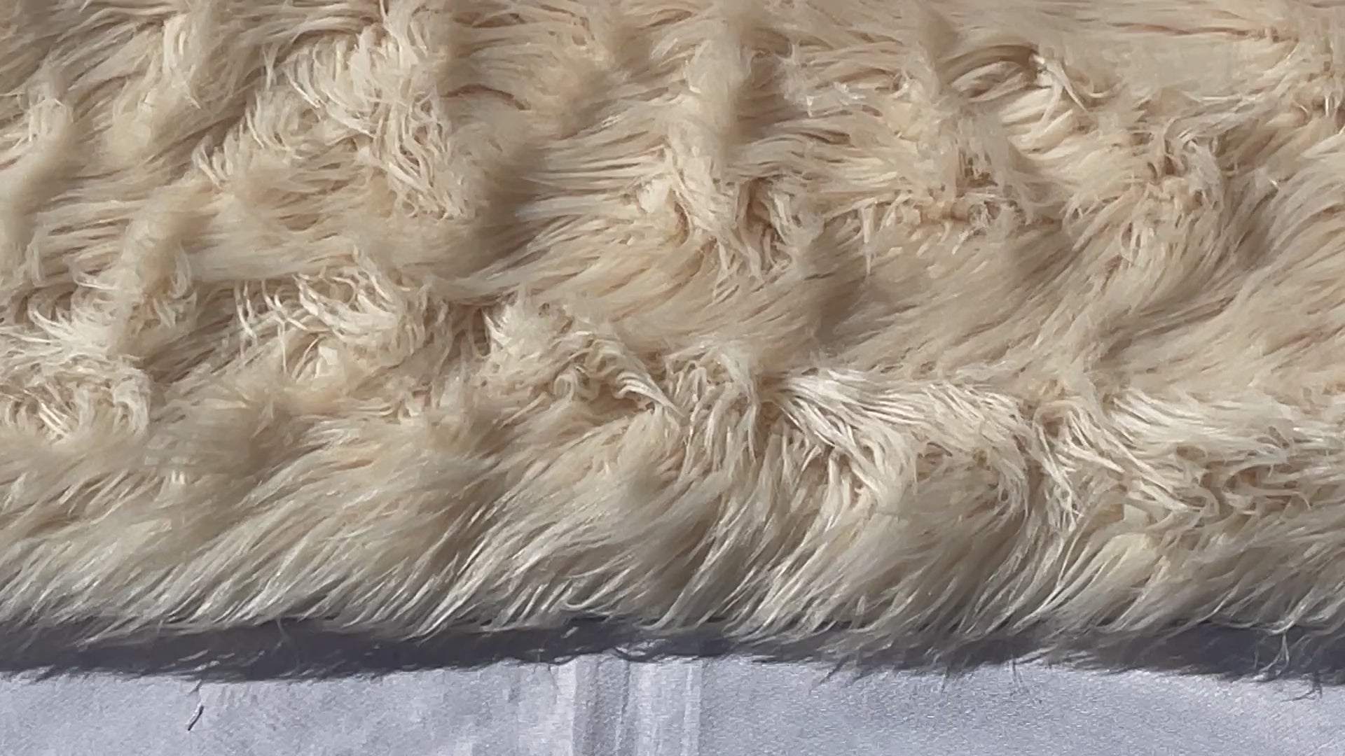 Sheepskin Beige Faux Fur Shag Area Rug