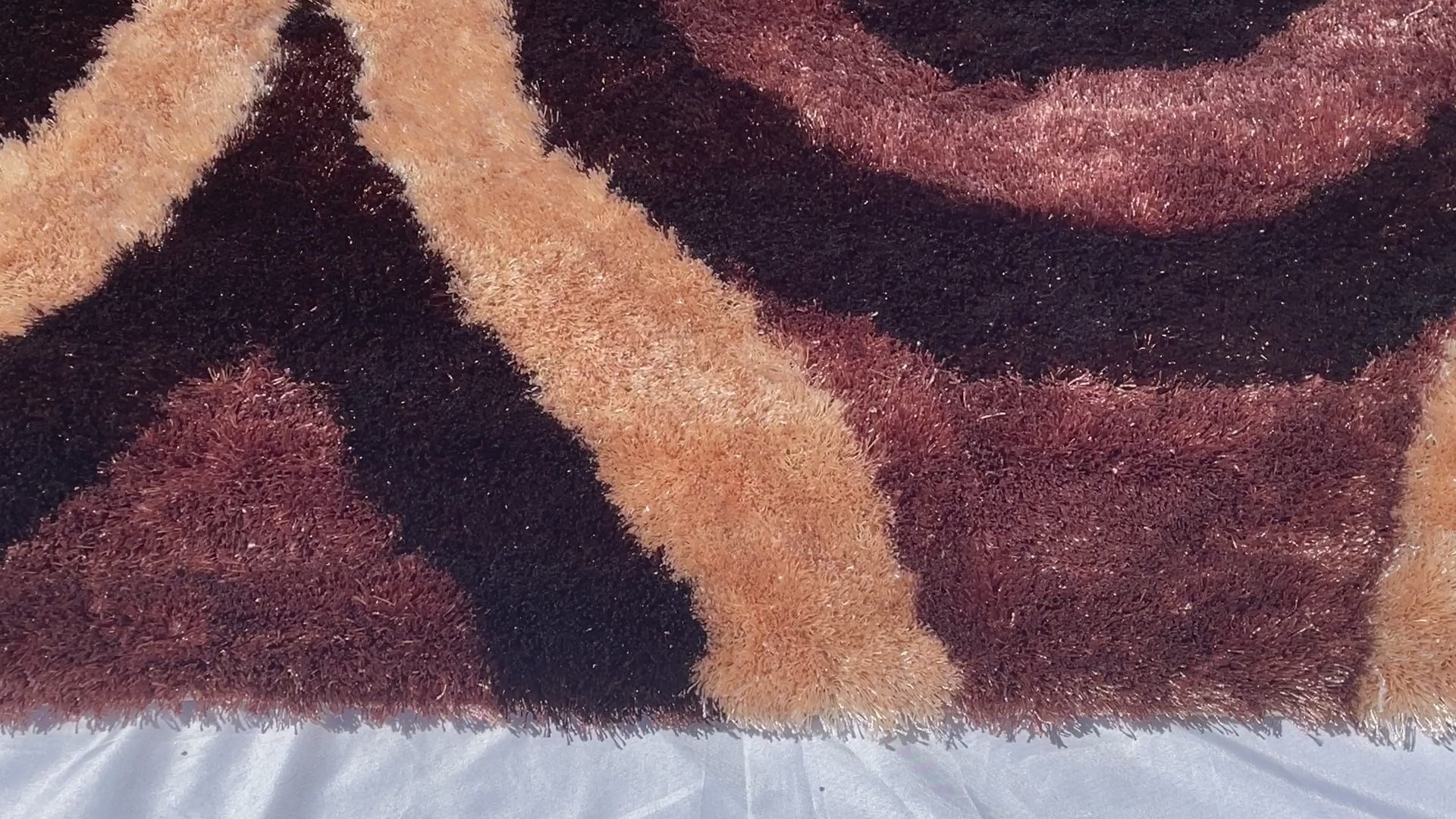 Optima Bel Air Brown Shag Area Rug