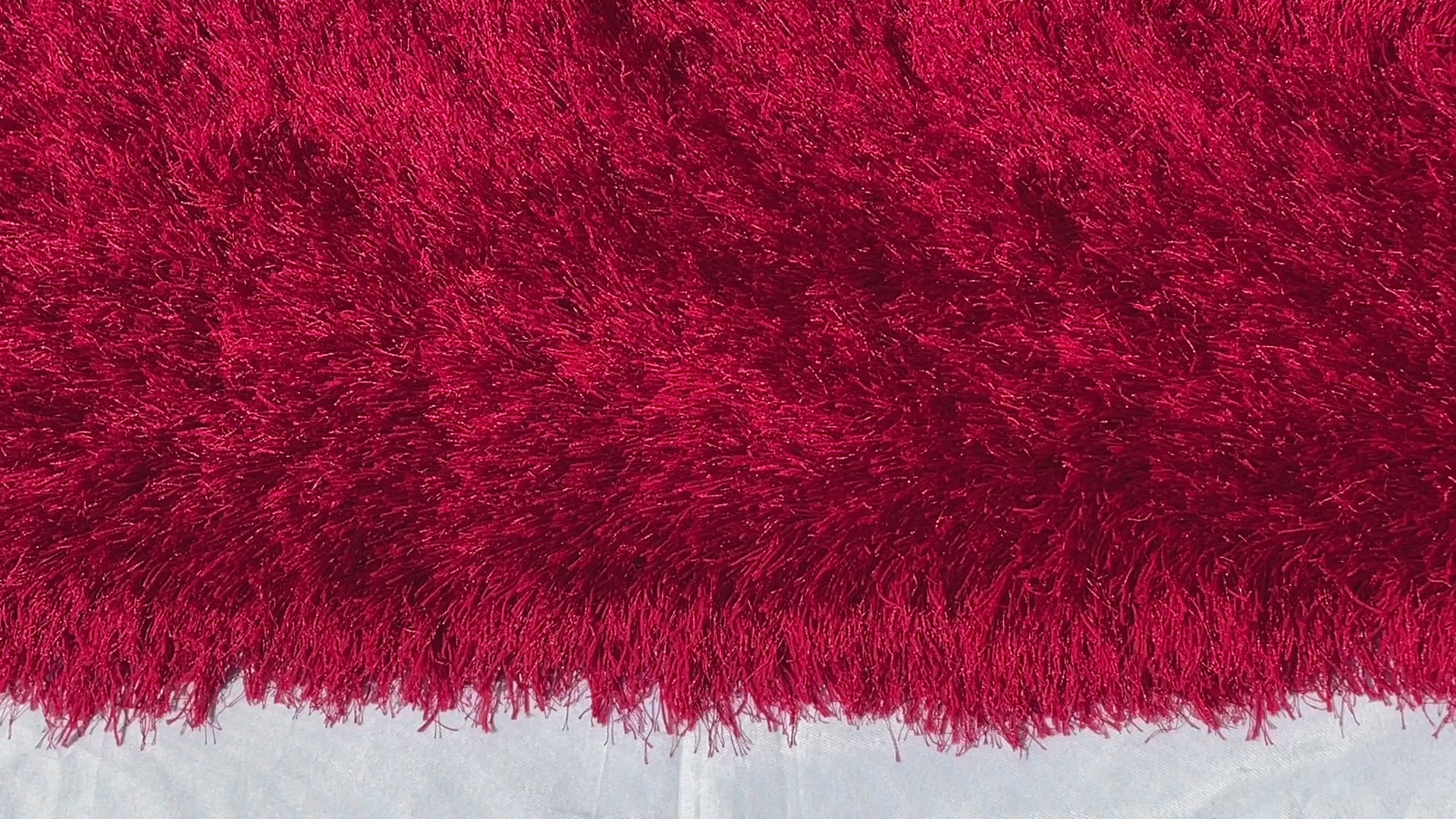 Glorious Red Solid Shag Area Rug