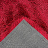 Glorious Red Solid Shag Area Rug