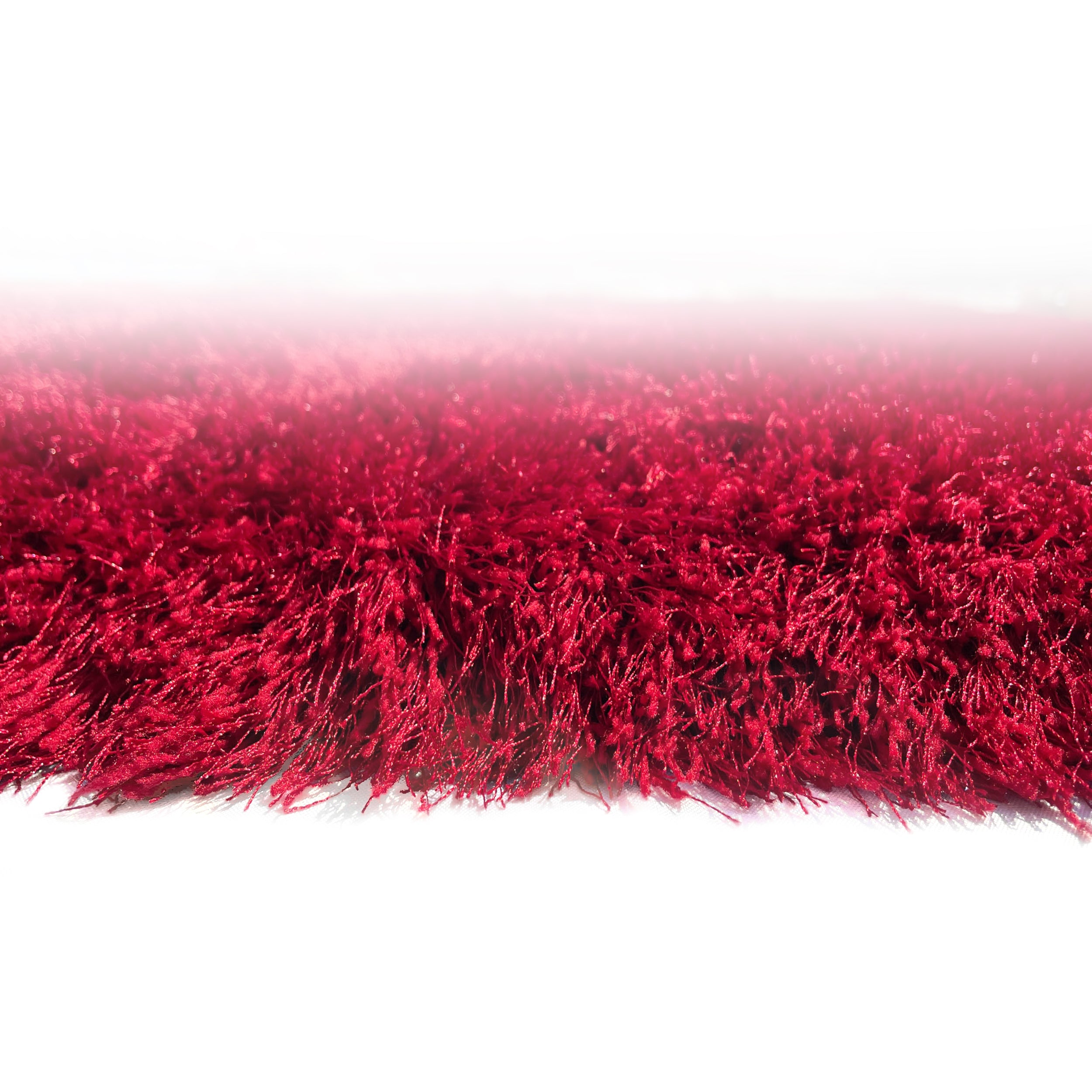 Glorious Red Solid Shag Area Rug